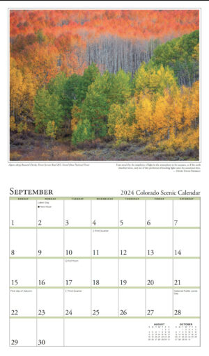 2024 John Fielder's Colorado Scenic Wall Calendar - Image 7